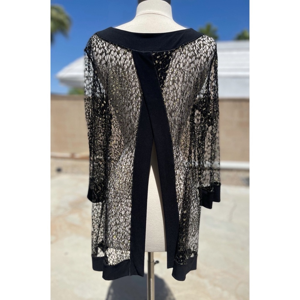 Eva Varro sheer cut out top sz XL